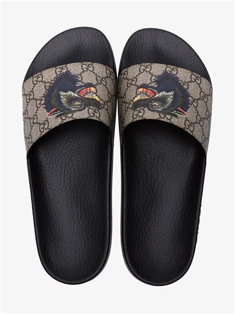 gucci wolf slides|fake Gucci slides.